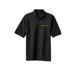 TALL PORT AUTHORITY BLACK COTTON POLO MENS 